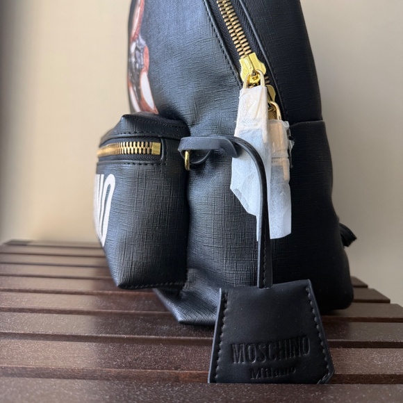 New Moschino Teddy Bear Backpack black medium - Picture 4 of 10